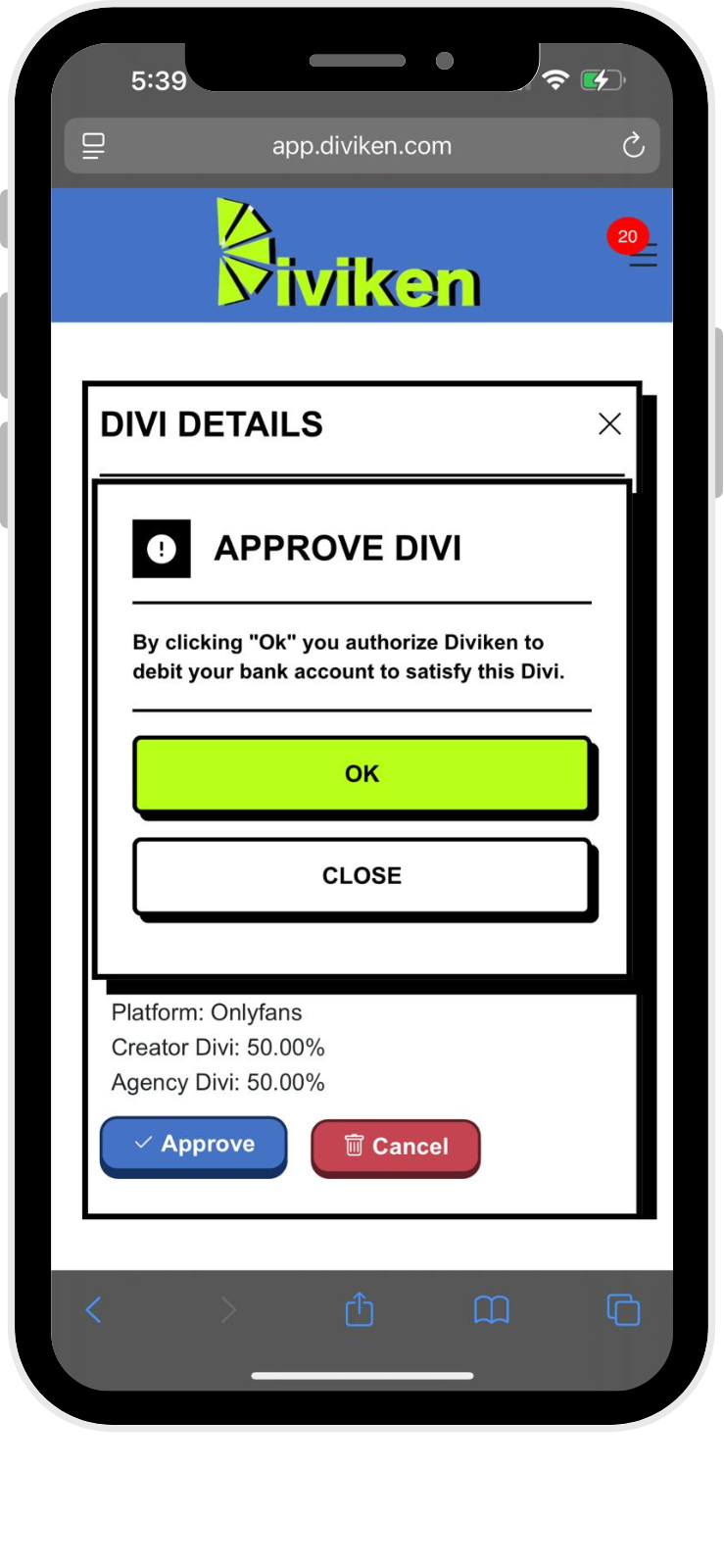 Approve Divi